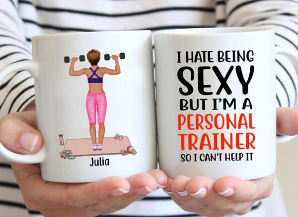 Personalized Mug, Personnal Trainer Woman, Gift for Gym Lovers