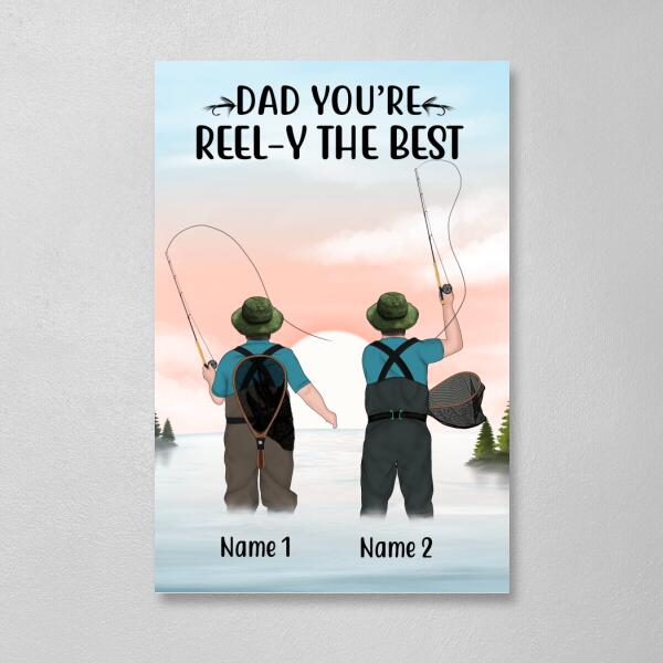 Dad, You Are Really the Best - Personalized Gifts Custom Fishing Canvas for Dad, Fishing Lovers