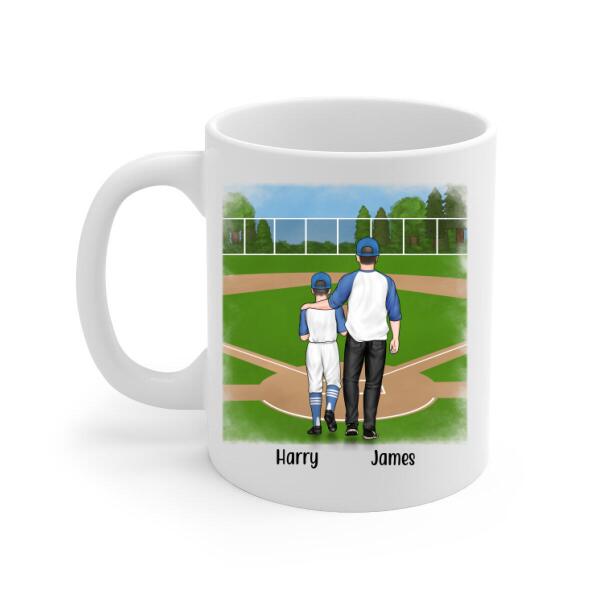 Personalized Mug, Baseball Partners for Life, Custom Gift for Father's Day and Baseball Lover