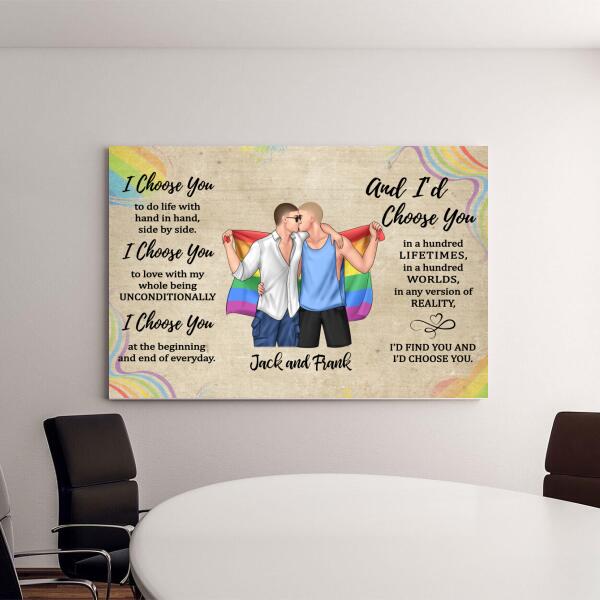 Personalized Landscape Canvas, Gifts For Him, Gifts For Her, Gifts for LGBT Couples