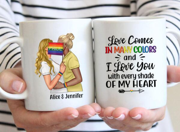 Personalized Mug, Lesbian Couple, Gift for Pride Month, LGBT Couple