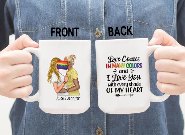 Personalized Mug, Lesbian Couple, Gift for Pride Month, LGBT Couple