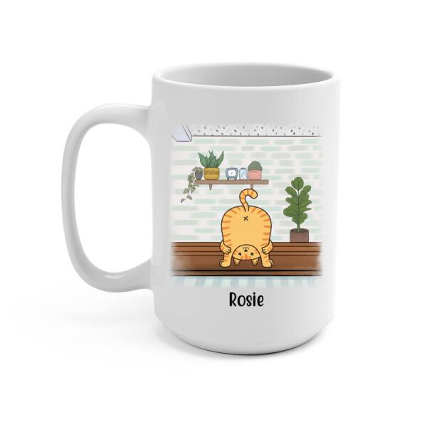 Say Hello to My Butthole, Human - Personalized Gifts Custom Cat Mug for Cat Mom, Cat Lovers