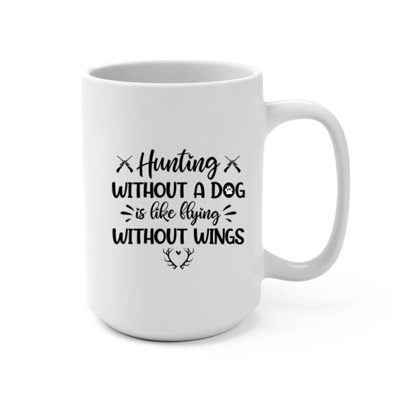 Personalized Mug, Man Hunting With Dogs, Gift for Hunters & Dog Lovers