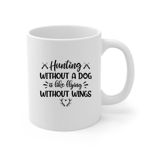 Personalized Mug, Man Hunting With Dogs, Gift for Hunters & Dog Lovers