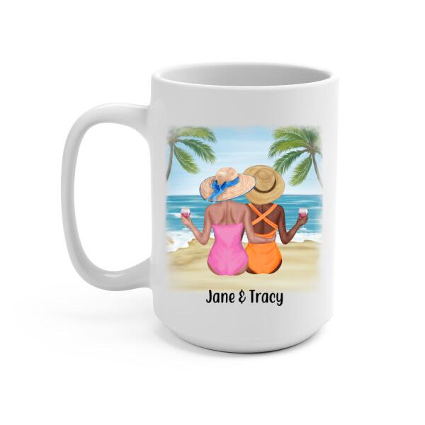 Personalized Mug, Beach Sisters, Gift for Beach Lovers