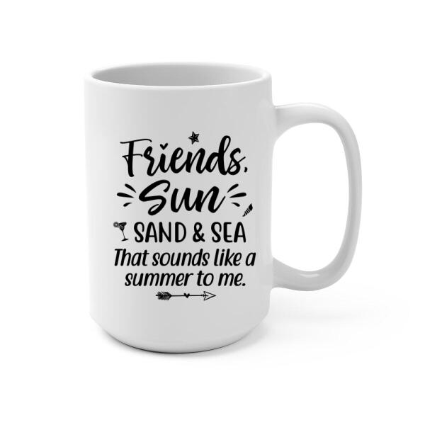 Personalized Mug, Beach Sisters, Gift for Beach Lovers