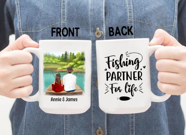 Personalized Mug, Fishing Partners On Boat, Gift For Fishers