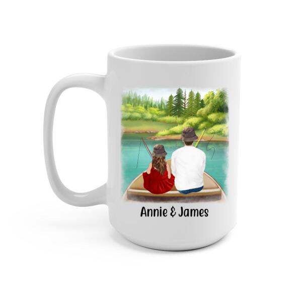 Personalized Mug, Fishing Partners On Boat, Gift For Fishers