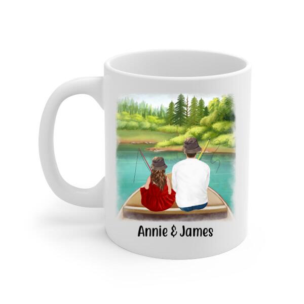 Personalized Mug, Fishing Partners On Boat, Gift For Fishers