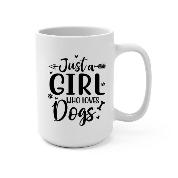 Personalized Mug, A Girl With Her Dogs, Gift For Dog Lovers