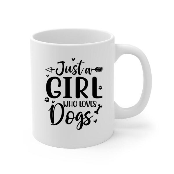 Personalized Mug, A Girl With Her Dogs, Gift For Dog Lovers