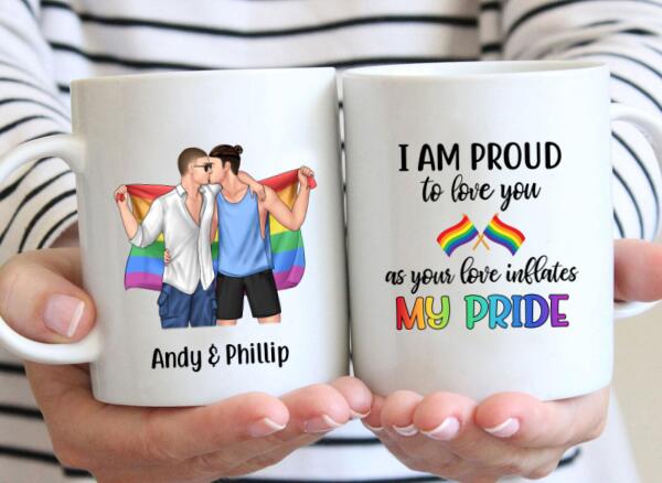 Personalized Mug, LGBT Couple Kissing Custom Gift For Pride Month