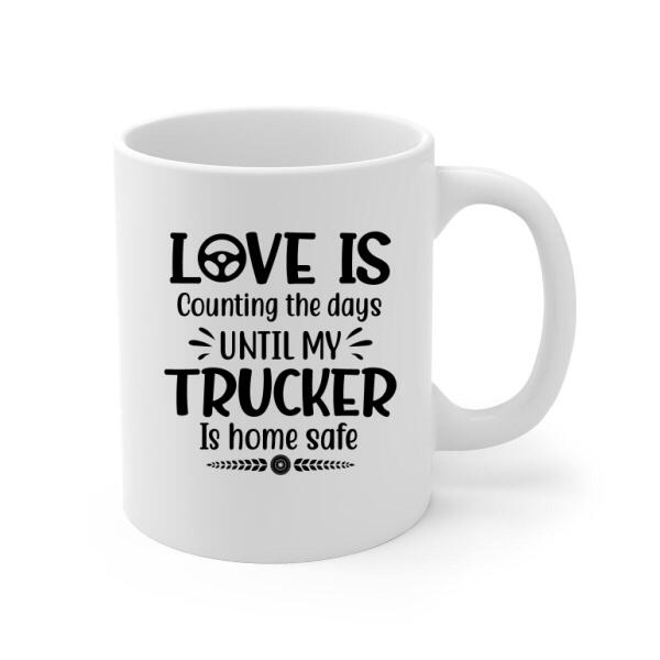 Personalized Mug, Couple With Truck, Custom Gift For Trucker Lovers