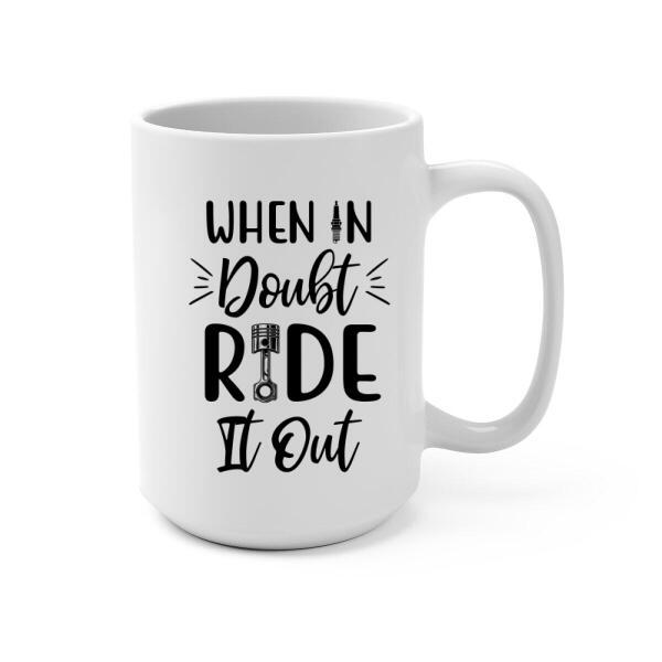 Personalized Mug, Old Man Biker Sitting Custom Gift For Motorcycle Lovers