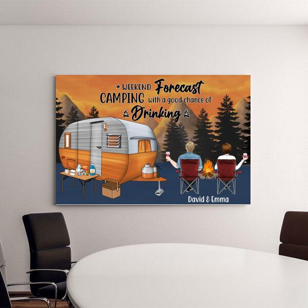 Personalized Canvas, Camping Partners - Family, Gift For Campers