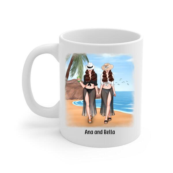 Personalized Mug, Beaches Booze Besties, Gift For Best Friend