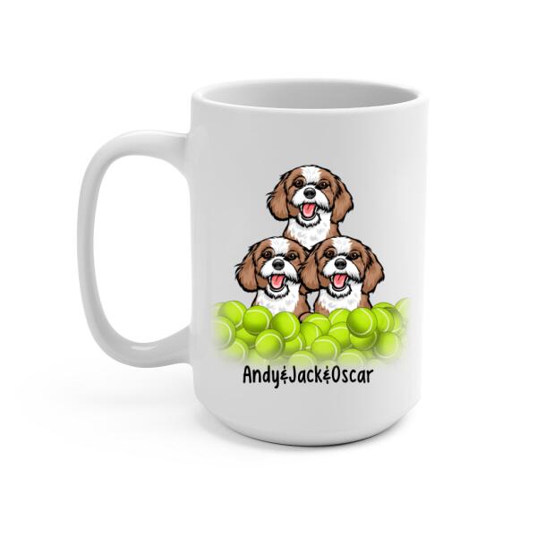 Personalized Mug, Easily Distracted By Dog & Tennis, Gifts For Dog Lovers