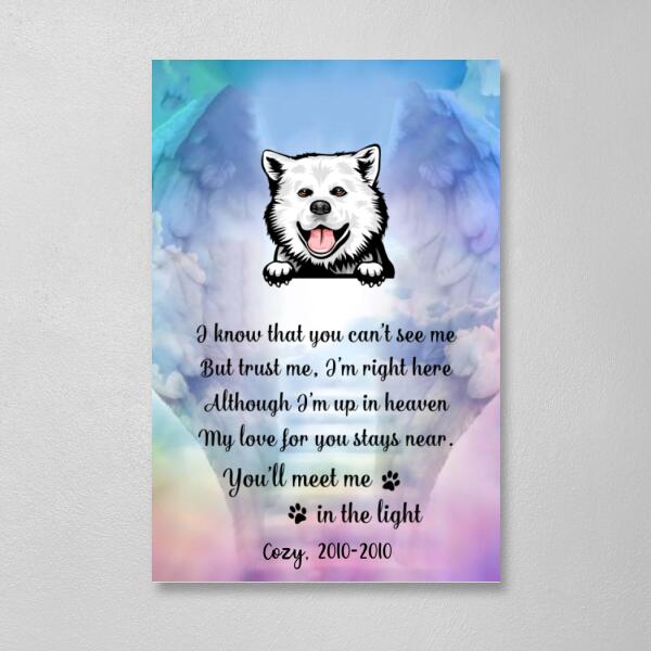 Personalized Canvas, Memorial Gift for Dog Loss, Gift for Dog Lovers