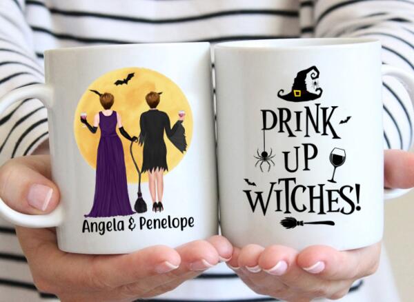 Personalized Mug, Drink Up Witches, Gifts For Halloween Sisters