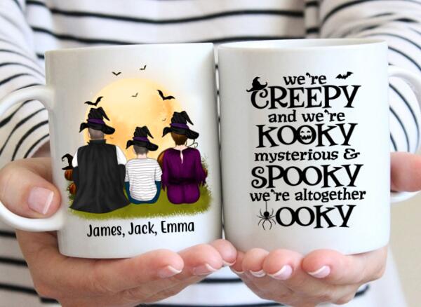 Personalized Mug, We're Creepy And We're Kooky We're Mysterious And Spooky - Family Gift, Gift For Halloween