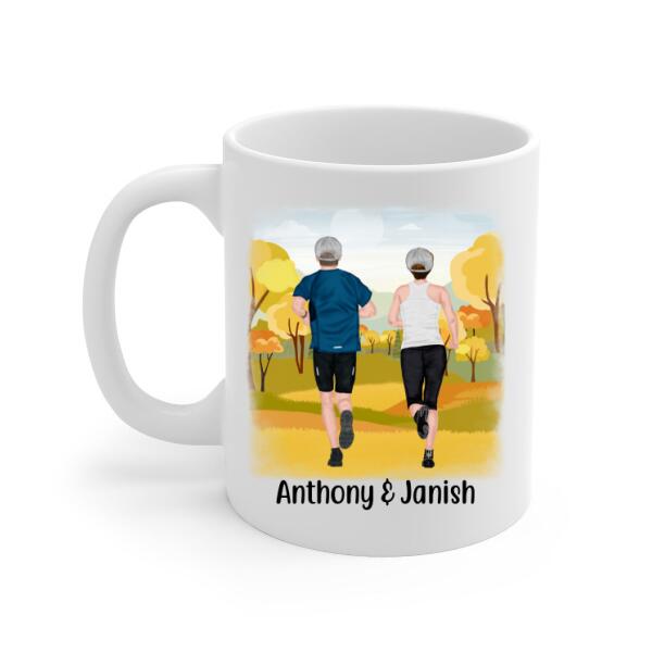 Personalized Mug, Running Couple, I'll Run Anywhere With You, Gifts For Runners