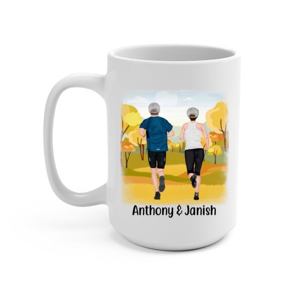 Personalized Mug, Running Couple, I'll Run Anywhere With You, Gifts For Runners