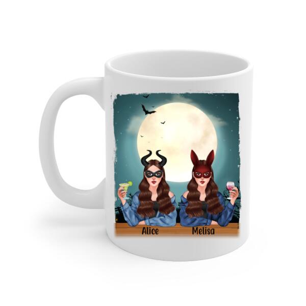 Personalized Mug, My Broomstick Runs On Wine, Halloween Gift For Friends