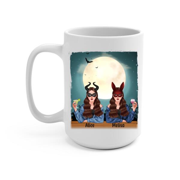 Personalized Mug, My Broomstick Runs On Wine, Halloween Gift For Friends