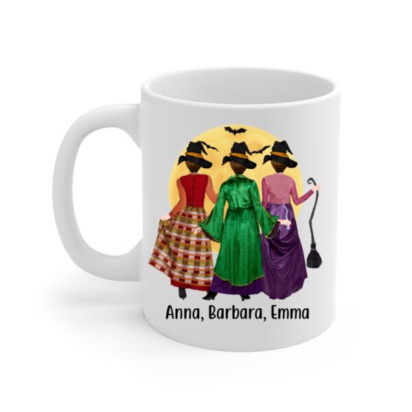 Personalized Mug, Halloween Sisters - Witches Squad, Gift For Halloween And Best Friends