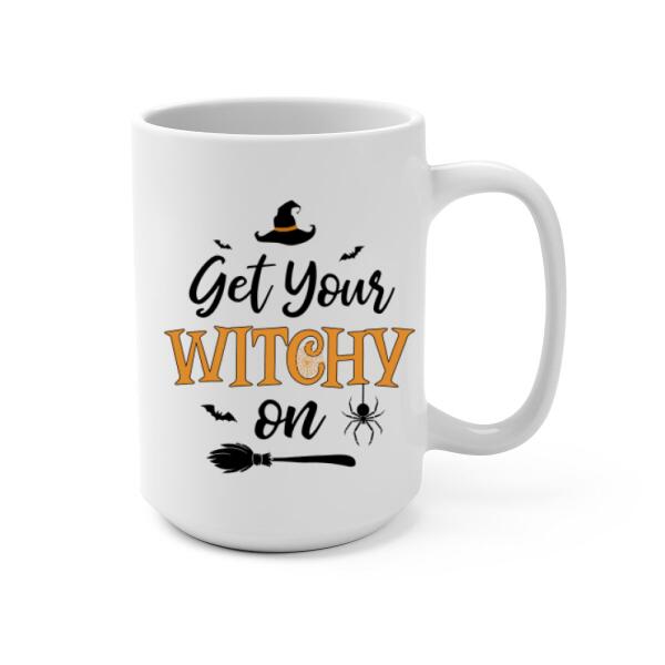 Personalized Mug, Halloween Sisters - Witches Squad, Gift For Halloween And Best Friends