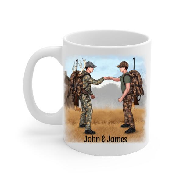 Personalized Mug, Best Buckin' Partner Ever - Hunting Gift For Couple And Friends, Gift For Hunters