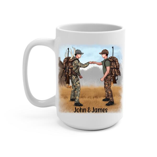 Personalized Mug, Best Buckin' Partner Ever - Hunting Gift For Couple And Friends, Gift For Hunters