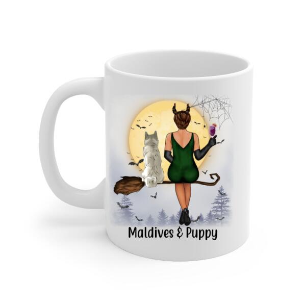 Personalized Mug, I'm A Crazy Dog Witch - Halloween Gift For Dog Lovers