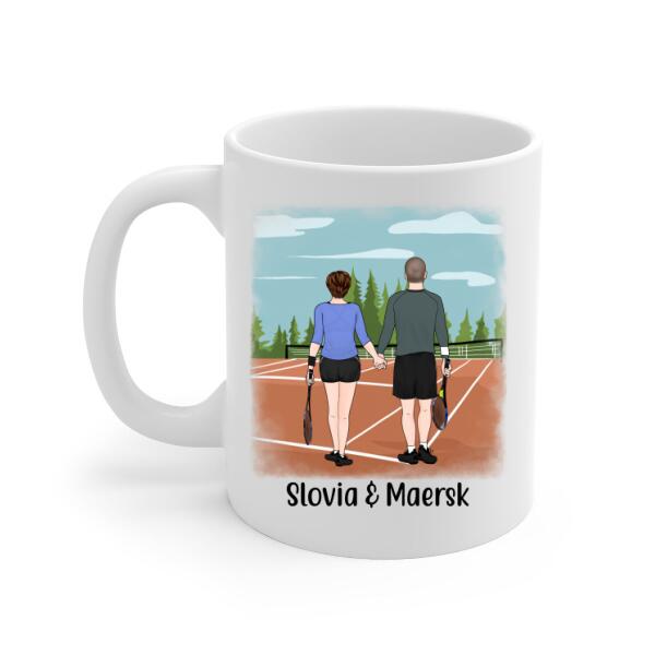 Personalized Mug, Tennis Couple For Life, Gifts For Tennis Couples