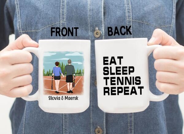 Personalized Mug, Tennis Couple For Life, Gifts For Tennis Couples