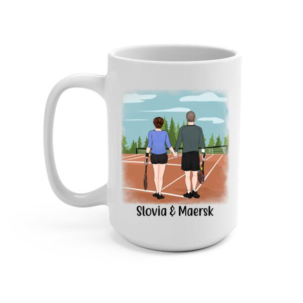 Personalized Mug, Tennis Couple For Life, Gifts For Tennis Couples