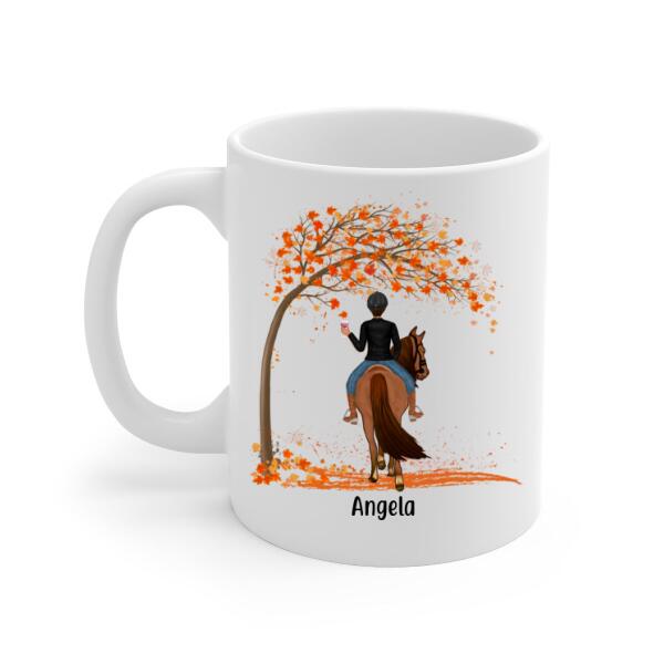 Personalized Mug, Up To 3 Girls, Life Is Better With Horses - Fall Gift, Gift For Horse Lovers, Sisters And Best Friends