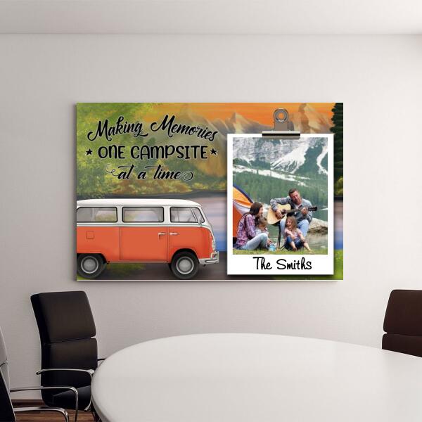 Personalized Canvas, Family Camping Memory, Gift for Camping Lover, Whole Family