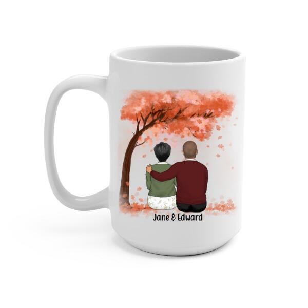 Drinking Coffee Together Since - Anniversary Personalized Gifts Custom Mug for Dad for Mom