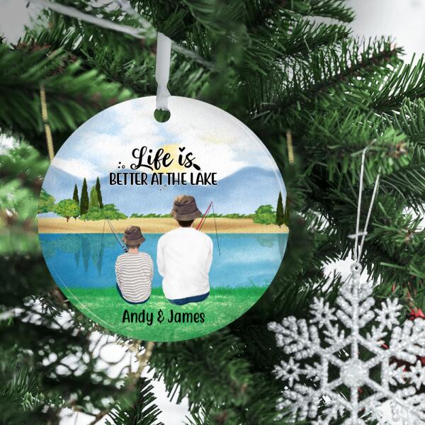 Personalized Ornament, Life Is Better At The Lake - Fishing Partners Gift, Gift For Fishers