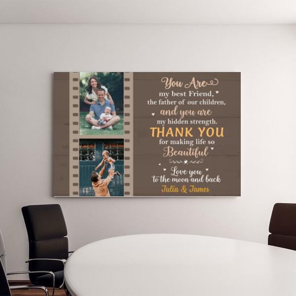 You Are My Best Friend - Personalized Gifts Custom Family Canvas for Husband, Family Gifts