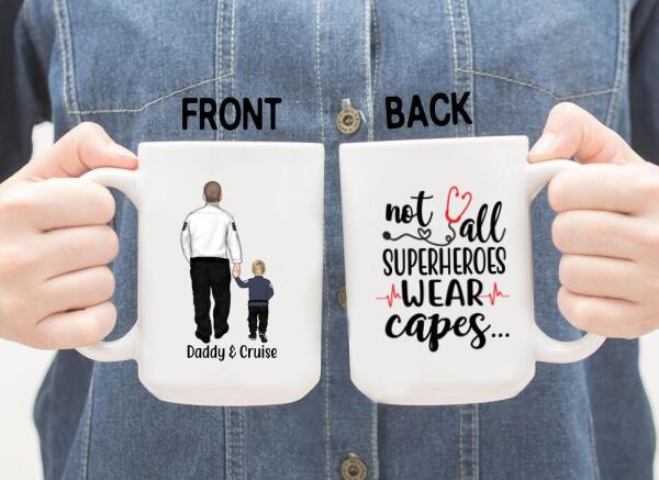 Personalized Mug, Paramedics Parent And Kids, Custom Gift For Family And Paramedics Lovers