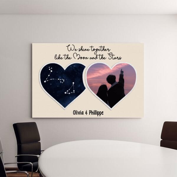 Personalized Canvas, It Was Written In The Stars, Couple And Star Signs, Anniversary Gifts For Couple, Zodiac Gifts