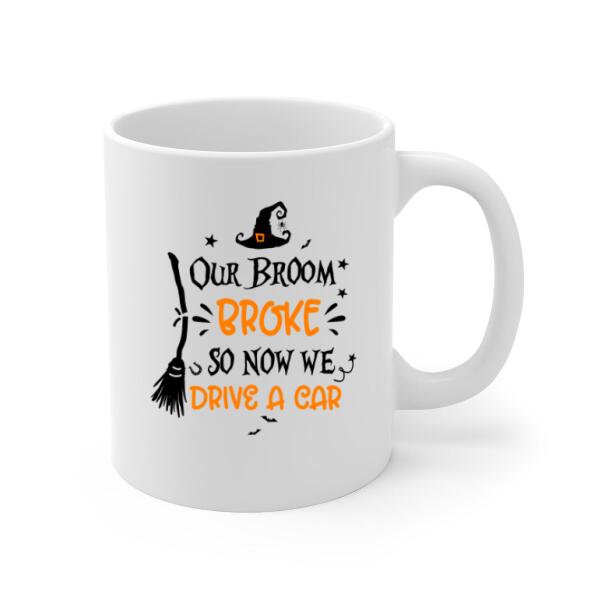 Personalized Mug, Besties In Car - Halloween Gift, Gift For Sisters, Best Friends