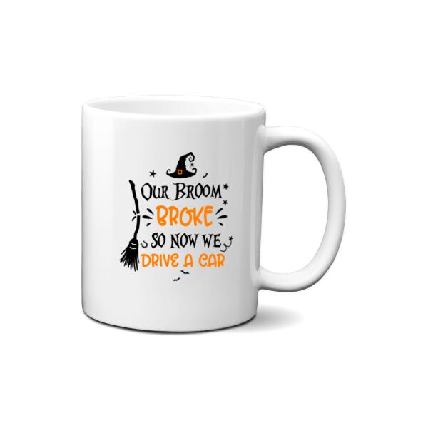 Personalized Mug, Besties In Car - Halloween Gift, Gift For Sisters, Best Friends