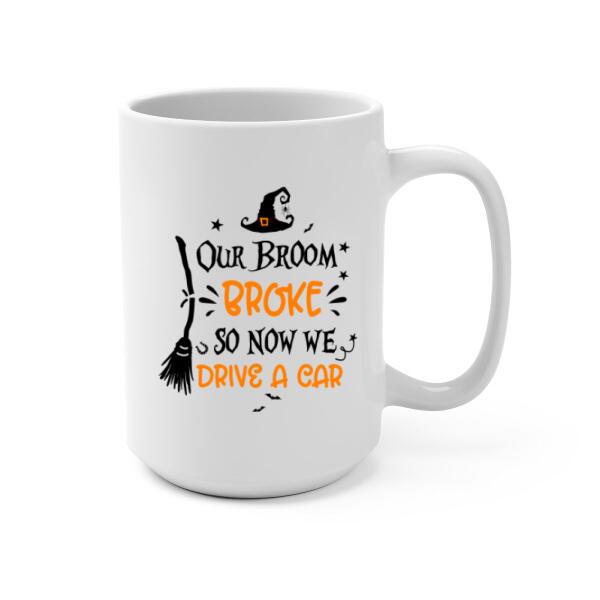 Personalized Mug, Besties In Car - Halloween Gift, Gift For Sisters, Best Friends