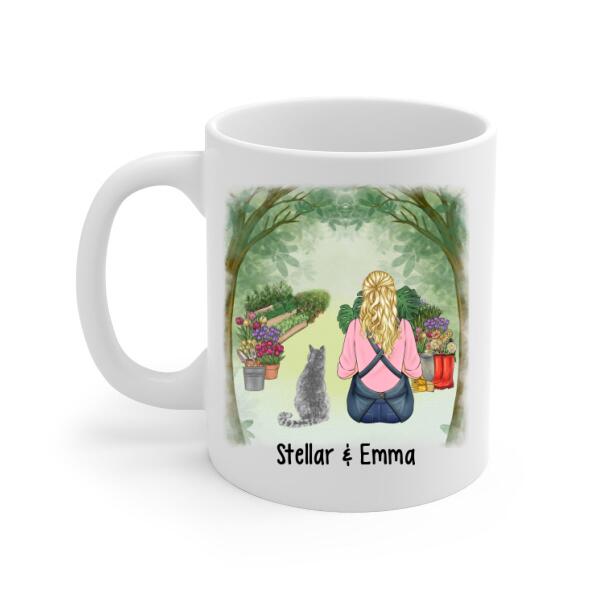 Personalized Mug, All I Need Is Gardening With My Cat, Gift For Gardeners And Cat Lovers