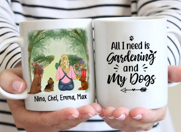 Personalized Mug, Plant Lady Is The New Dog Lady, Gift For Gardeners And Dog Lovers