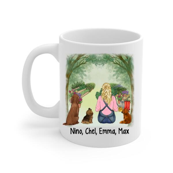 Personalized Mug, Plant Lady Is The New Dog Lady, Gift For Gardeners And Dog Lovers